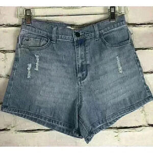 K Gold Womens Size 26 Blue Distressed Jean Shorts